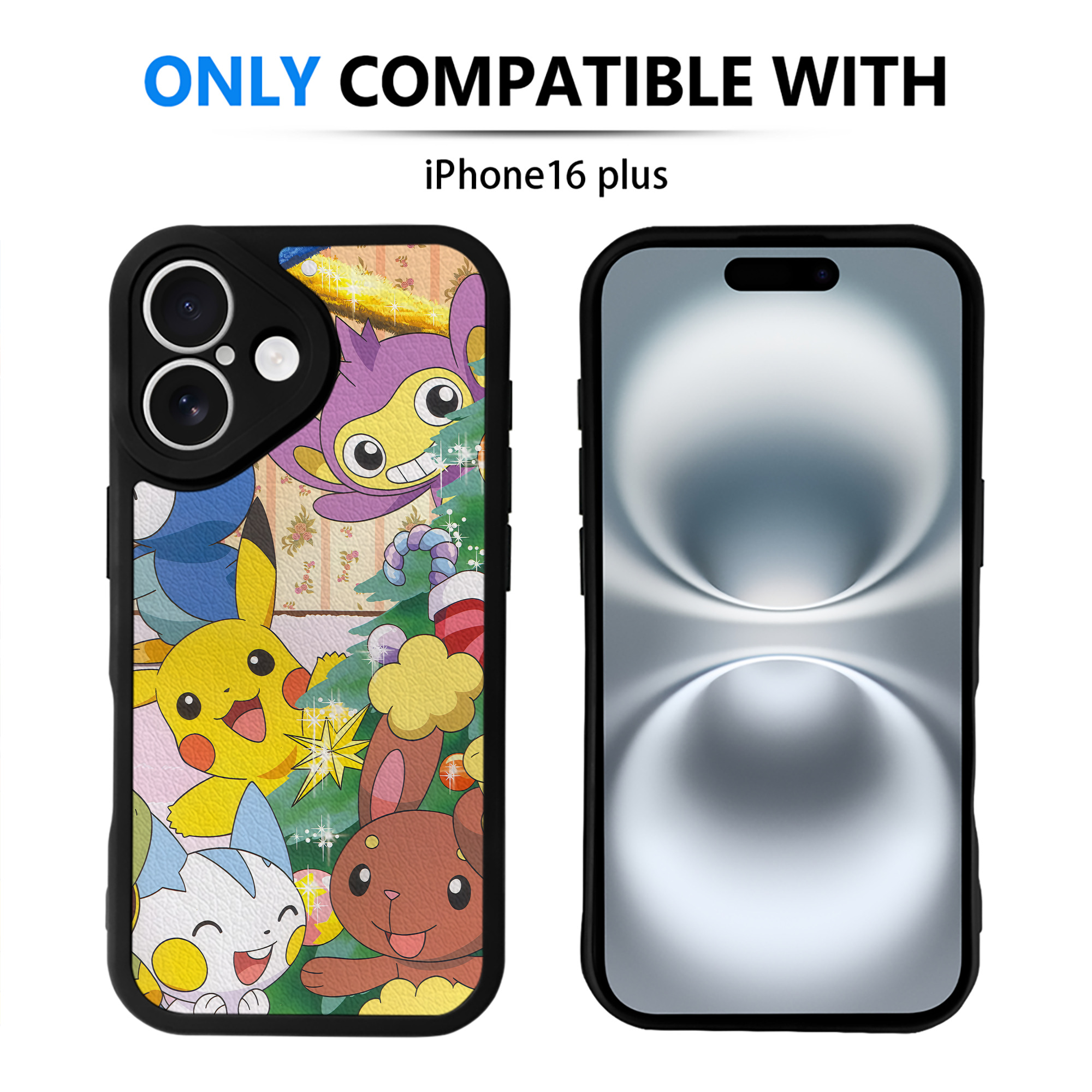 （画像用） ポケットモンスター Pokémon 【iPhone 16シリーズ対応】シリコンスマホケース（レザー調） 材質：シリコン